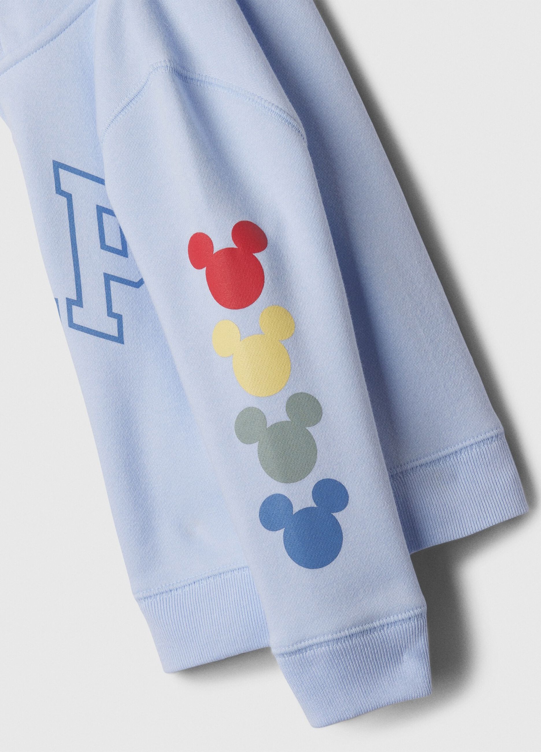 Full-zip con cappuccio stampa Disney Topolino e logo