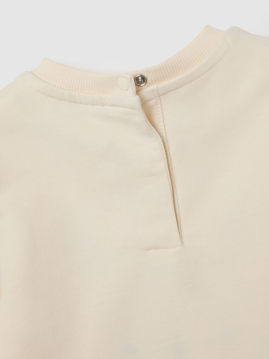 Multicolour regular fit cotton sweatshirt and leggings set for little girls_3