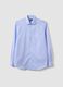 Light blue striped pure cotton shirt with classic collar, regular fit_0