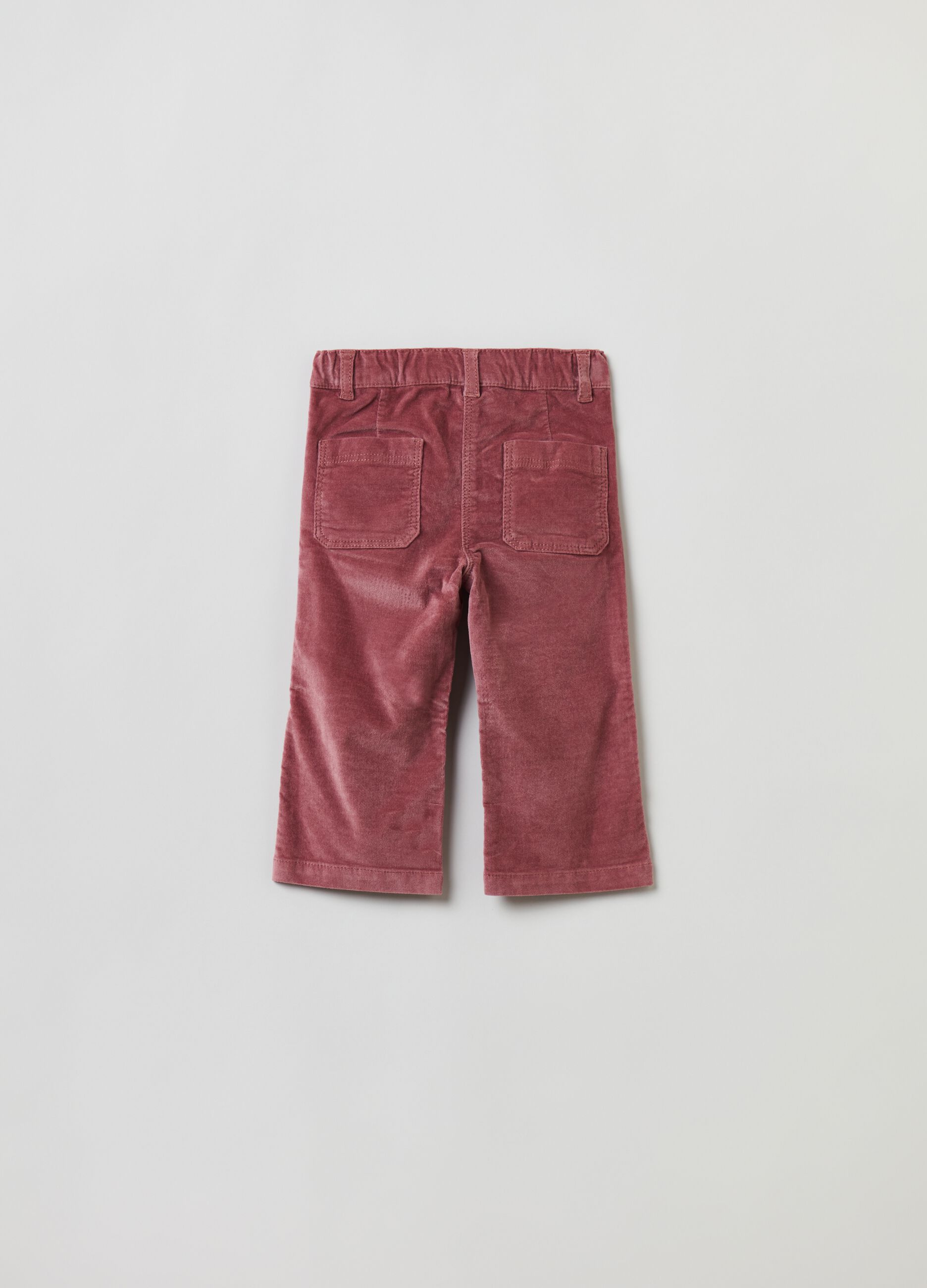 Flare-fit velvet trousers_1