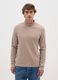 Beige pure cotton sweater regular fit_1