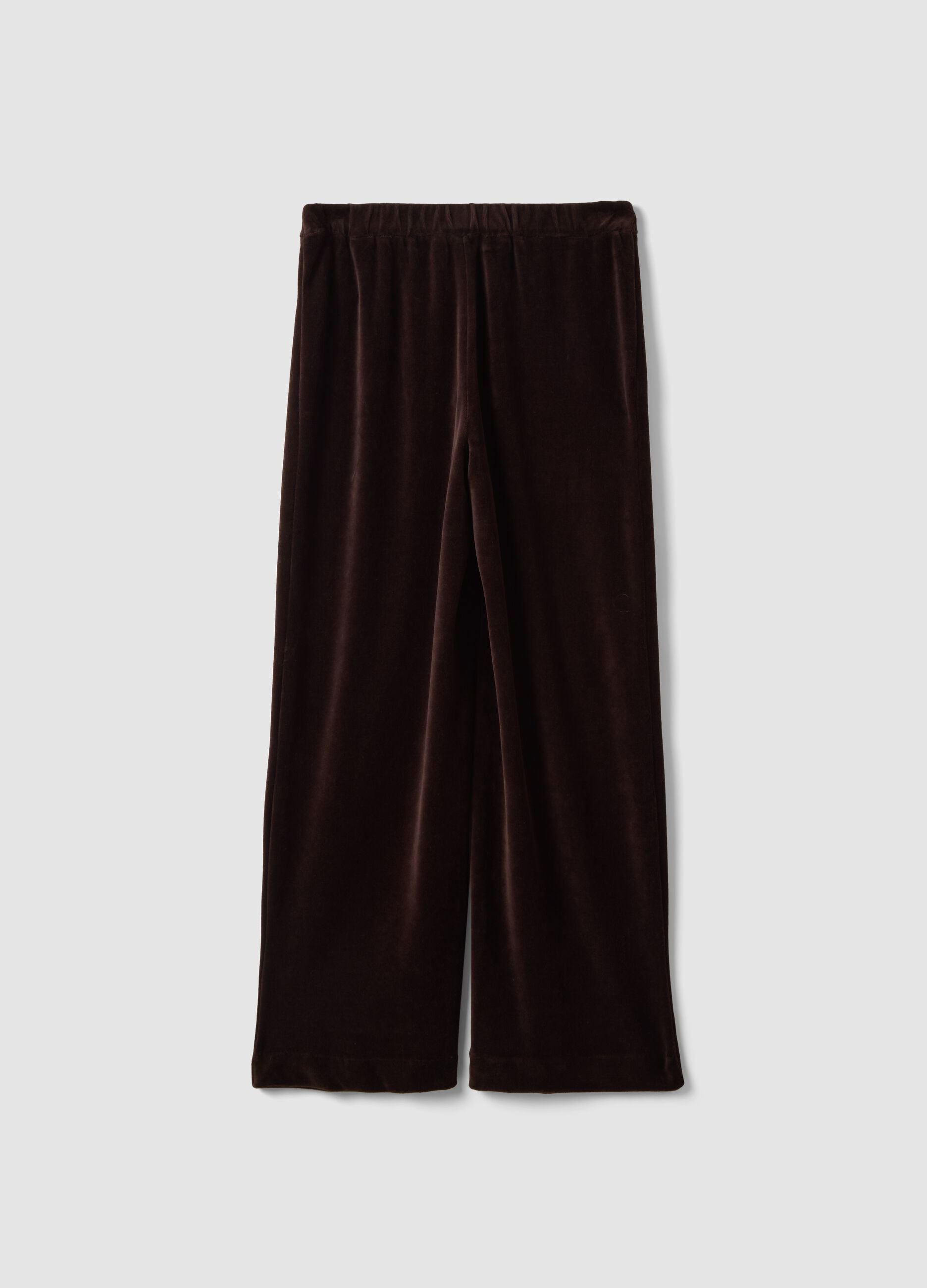 Pantaloni formali marroni in misto cotone regular fit