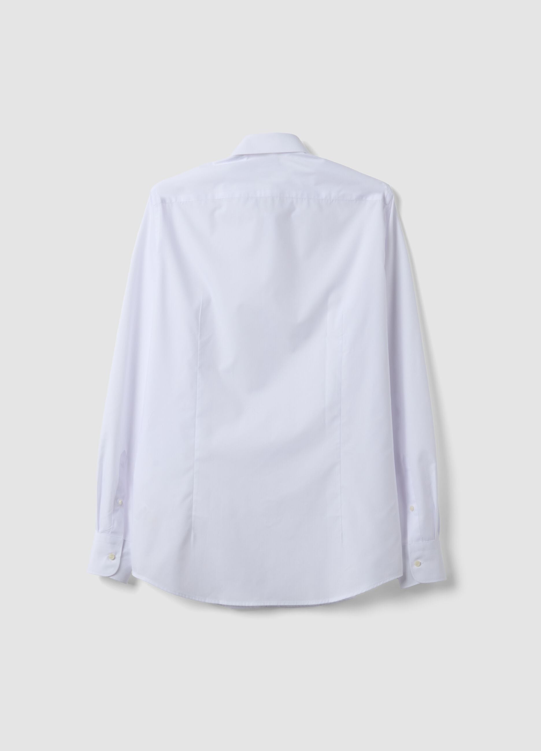 Camicia bianca slim fit con colletto classico easy iron