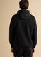 Felpa full-zip nera con colletto regular fit_2