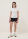 Girls&rsquo; slim-fit black stretch organic cotton shorts_0