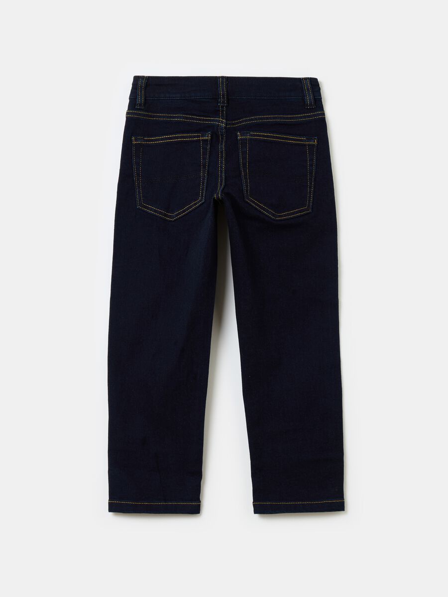 Regular-fit rinsed jeans with five pockets_1