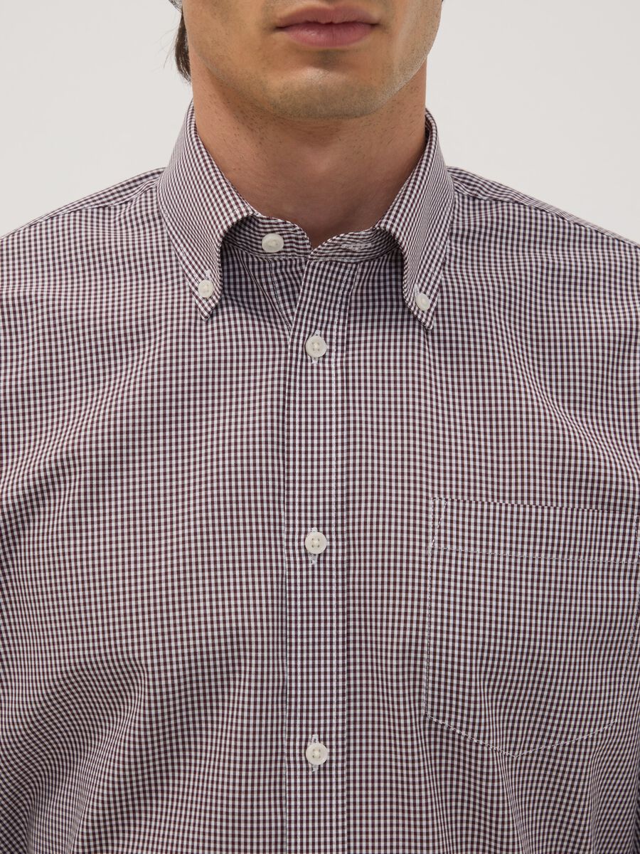 Easy-iron multicolour cotton-blend shirt with button-down collar, regular fit_1