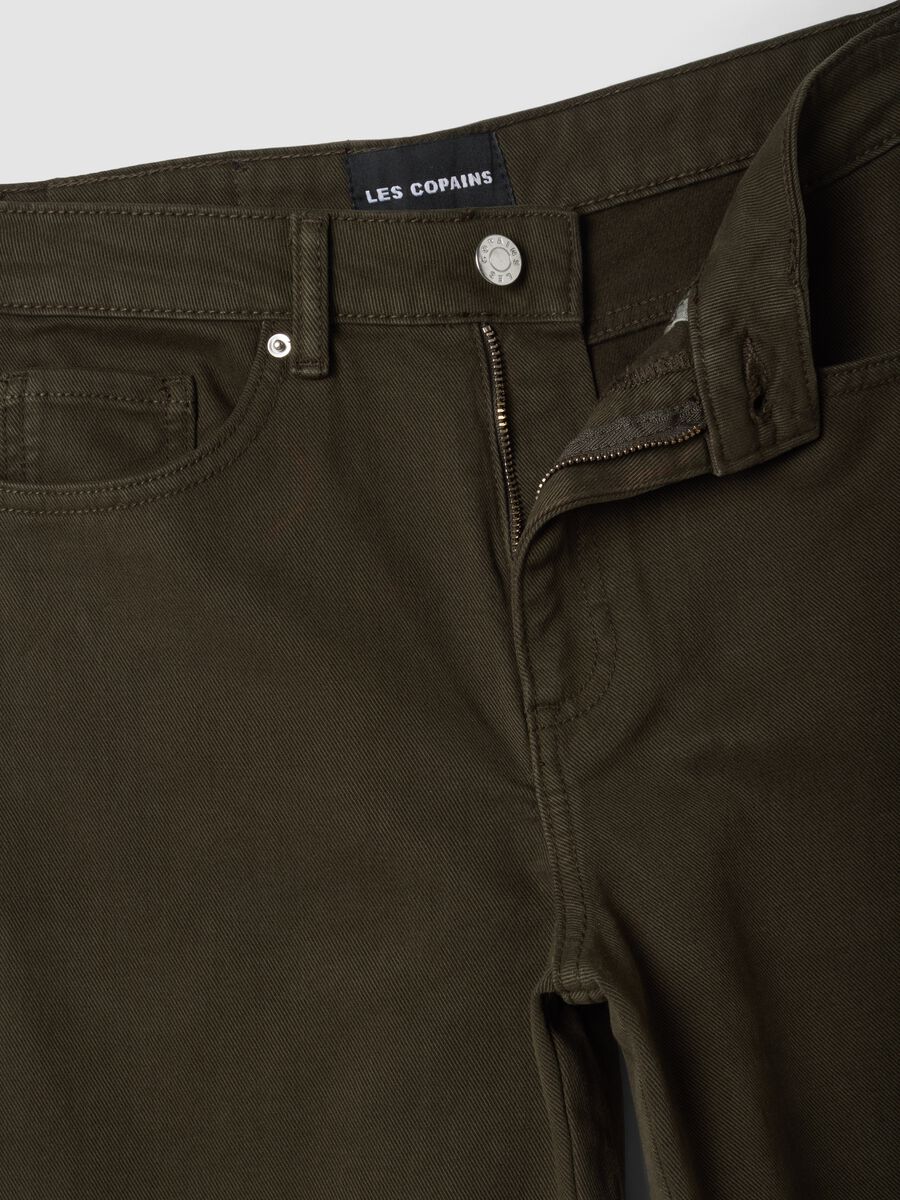 Brown wide-leg jeans in pure cotton_5