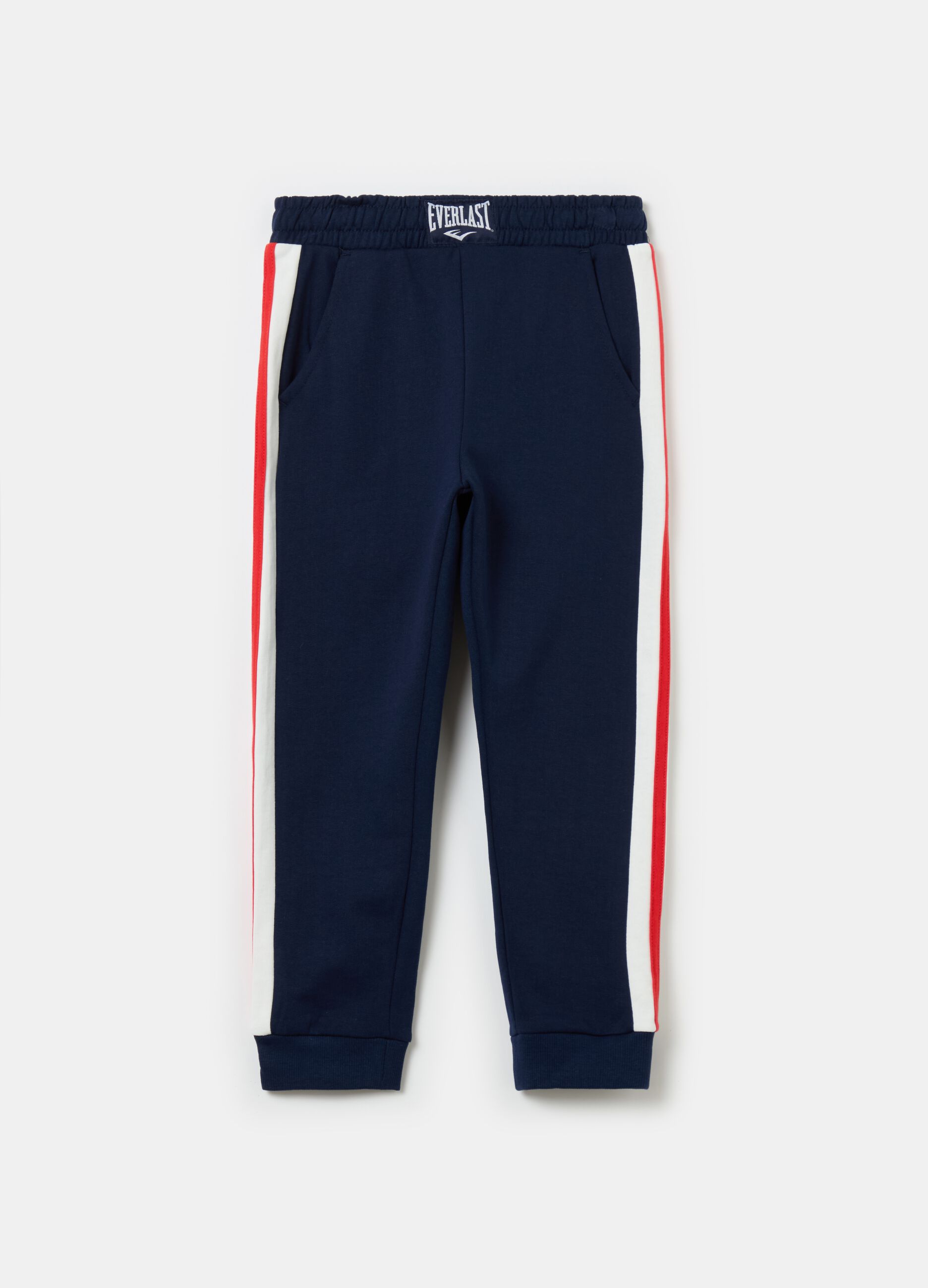 Joggers with contrasting bands and logo