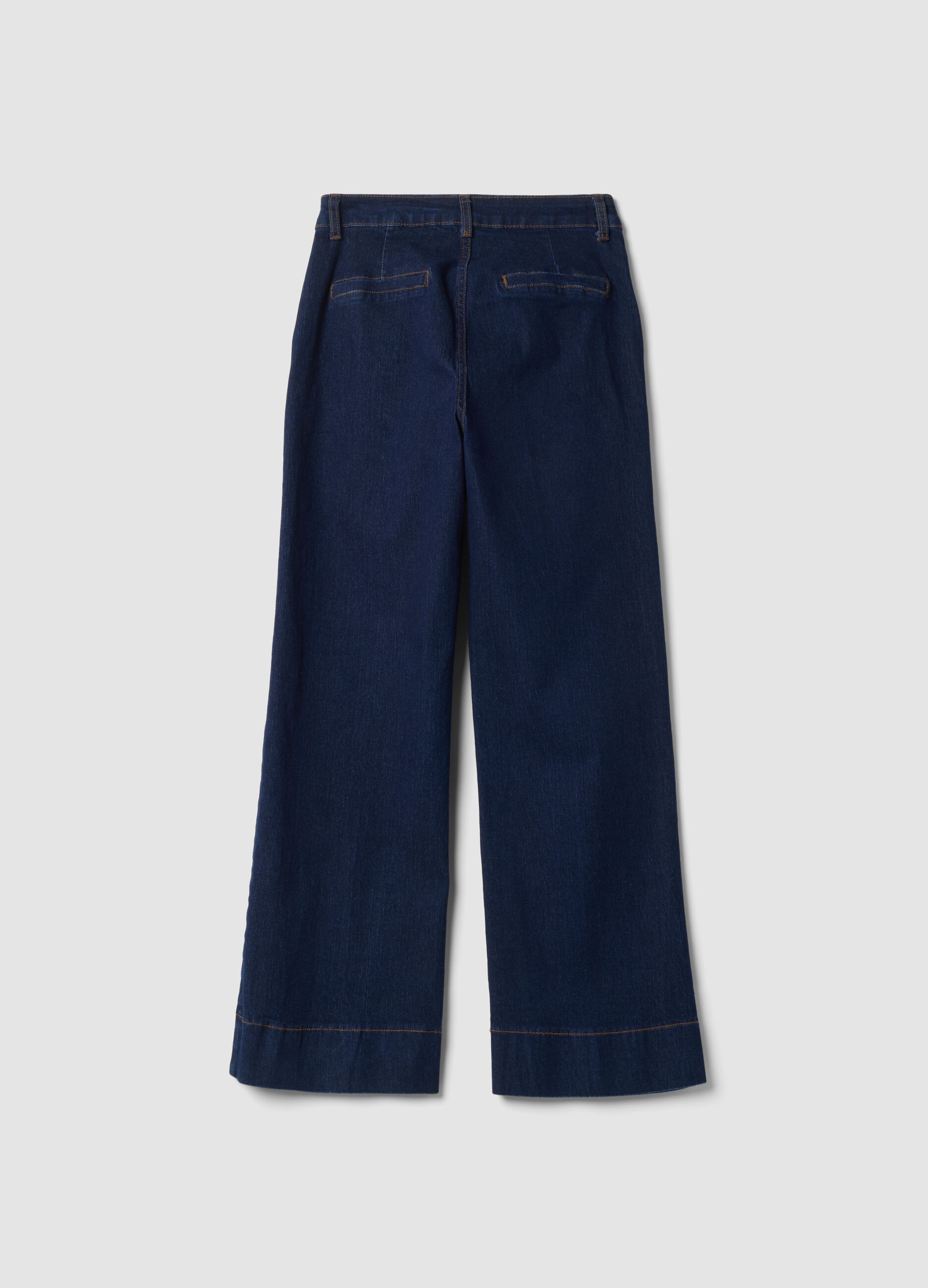 Regular-Fit Denim-Hose aus elastischer Baumwolle