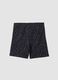 High-waisted black stretch cotton shorts_1
