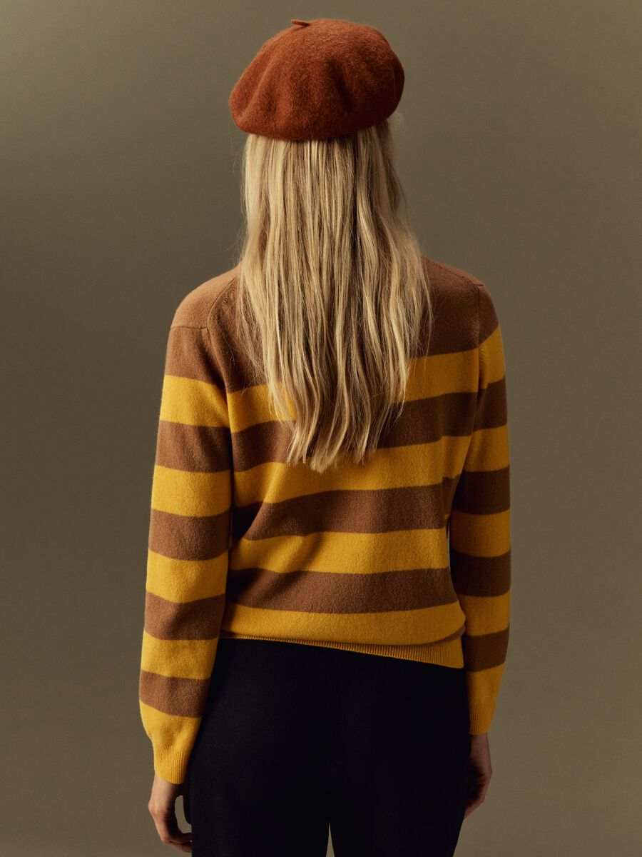 Striped pullover in wool and cashmere_2