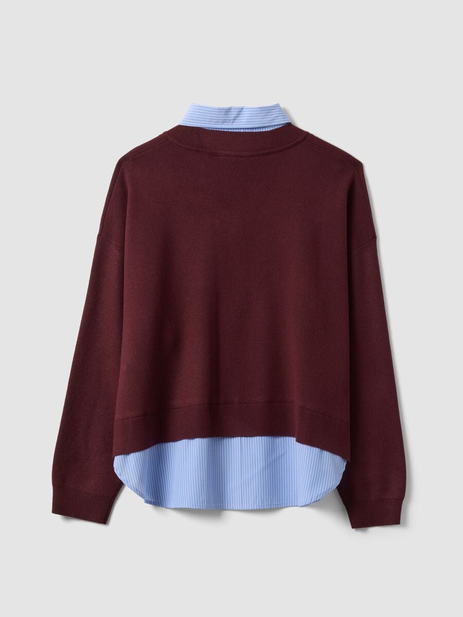 Rotes Oberteil aus Viskosemix mit Layering-Effekt_6
