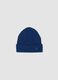 Blue cotton-blend jersey knit beanie_0