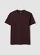 Brown organic cotton slim-fit short-sleeve T-shirt_4