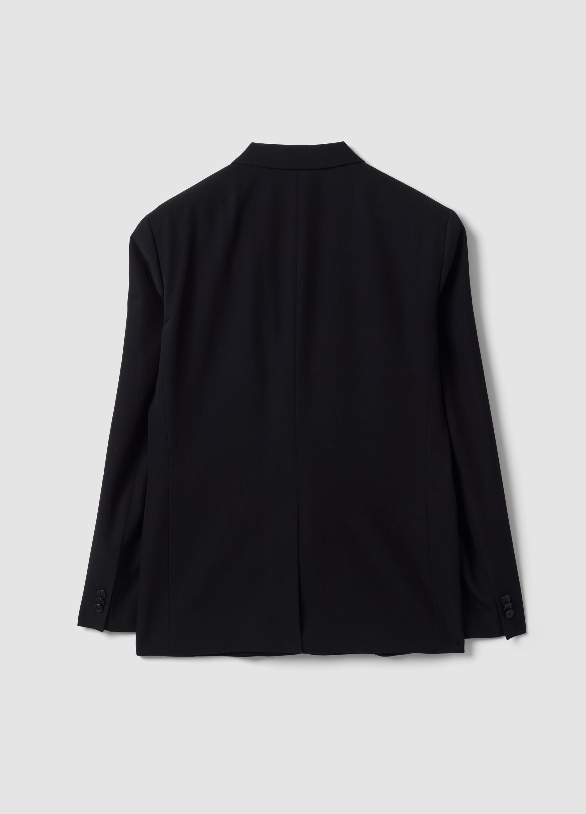 Blazer nero slim fit foderato con rever classici