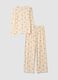 Cream-white stretch fabric crew-neck pyjamas_6