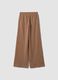 Brown culotte trousers in 100% organic cotton for girls_6