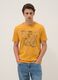 Oranges T-Shirt aus reiner Baumwolle mit Frontprint, Regular Fit_0
