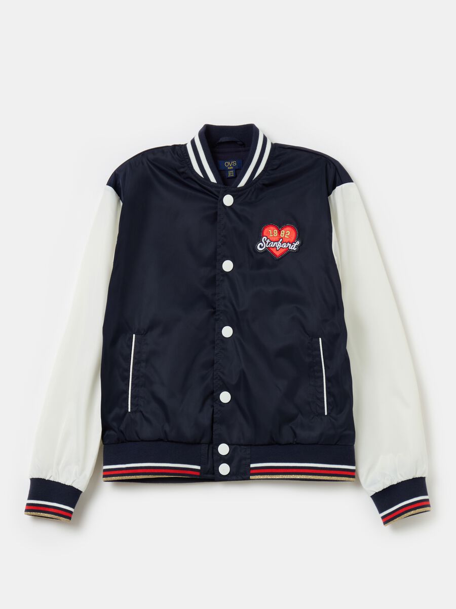 Varsity bomber jacket with lettering embroidery_0