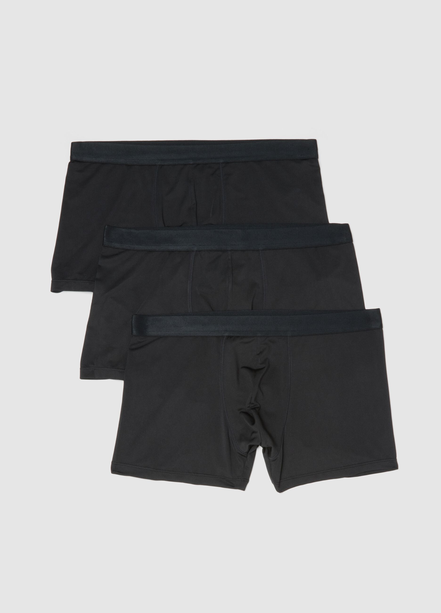 Tripack of Black Regular Fit Boxers