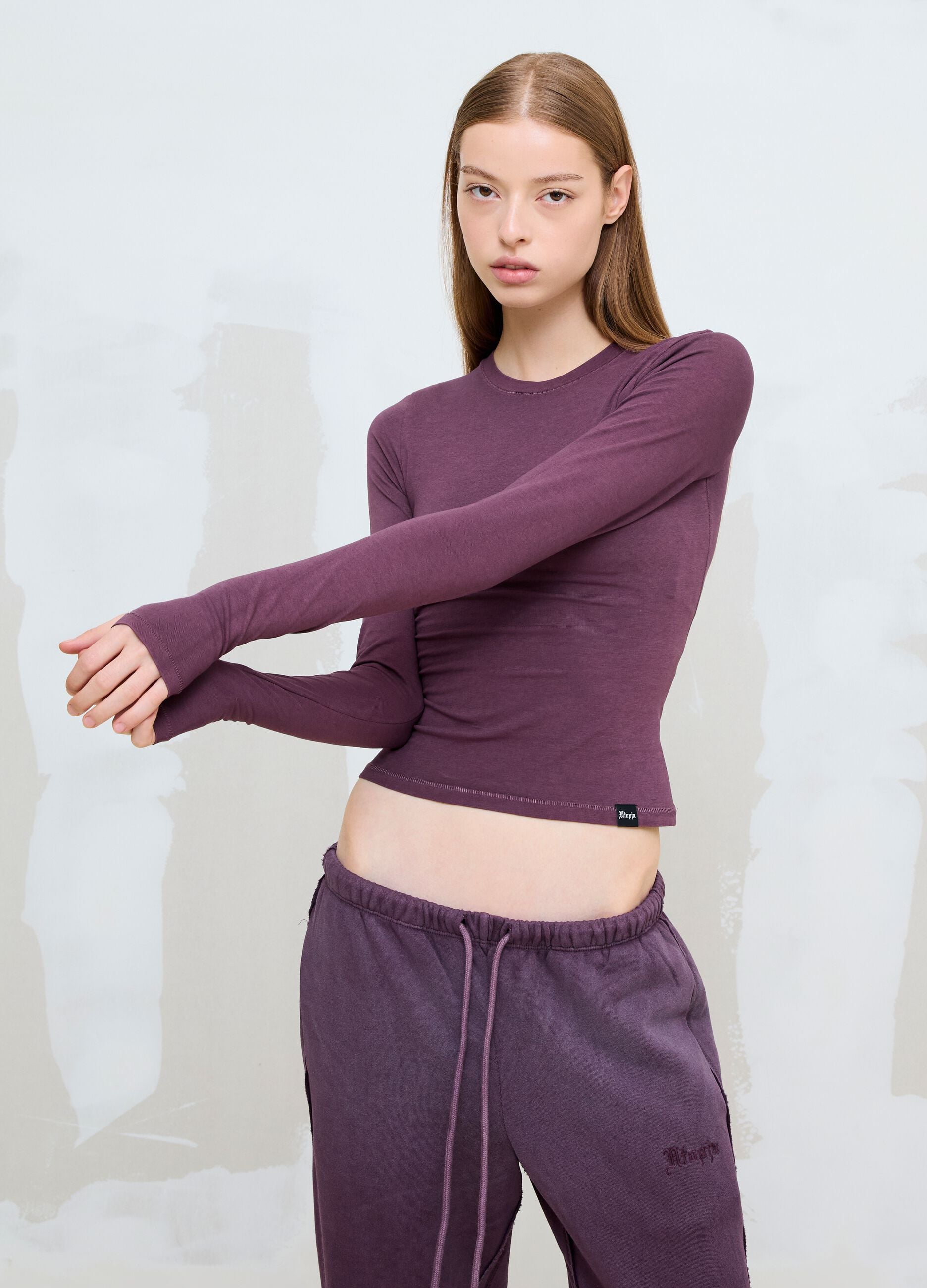 Perfect Longsleeve in Washed Burgundy