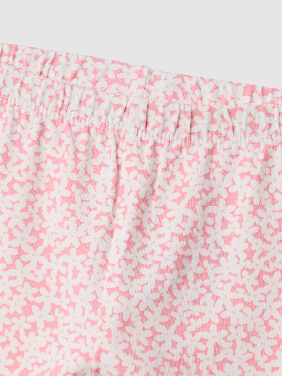 Multicoloured stretchy cotton leggings for girls slim fit_2