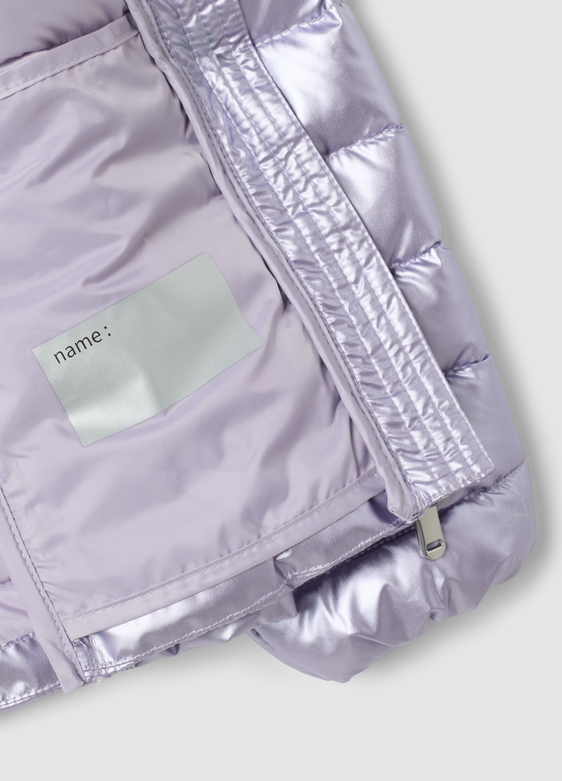 Ultralight Steppjacke in Violett mit Kapuze und Reissverschluss f&uuml;r M&auml;dchen