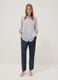 Blue stretch cotton trousers_0
