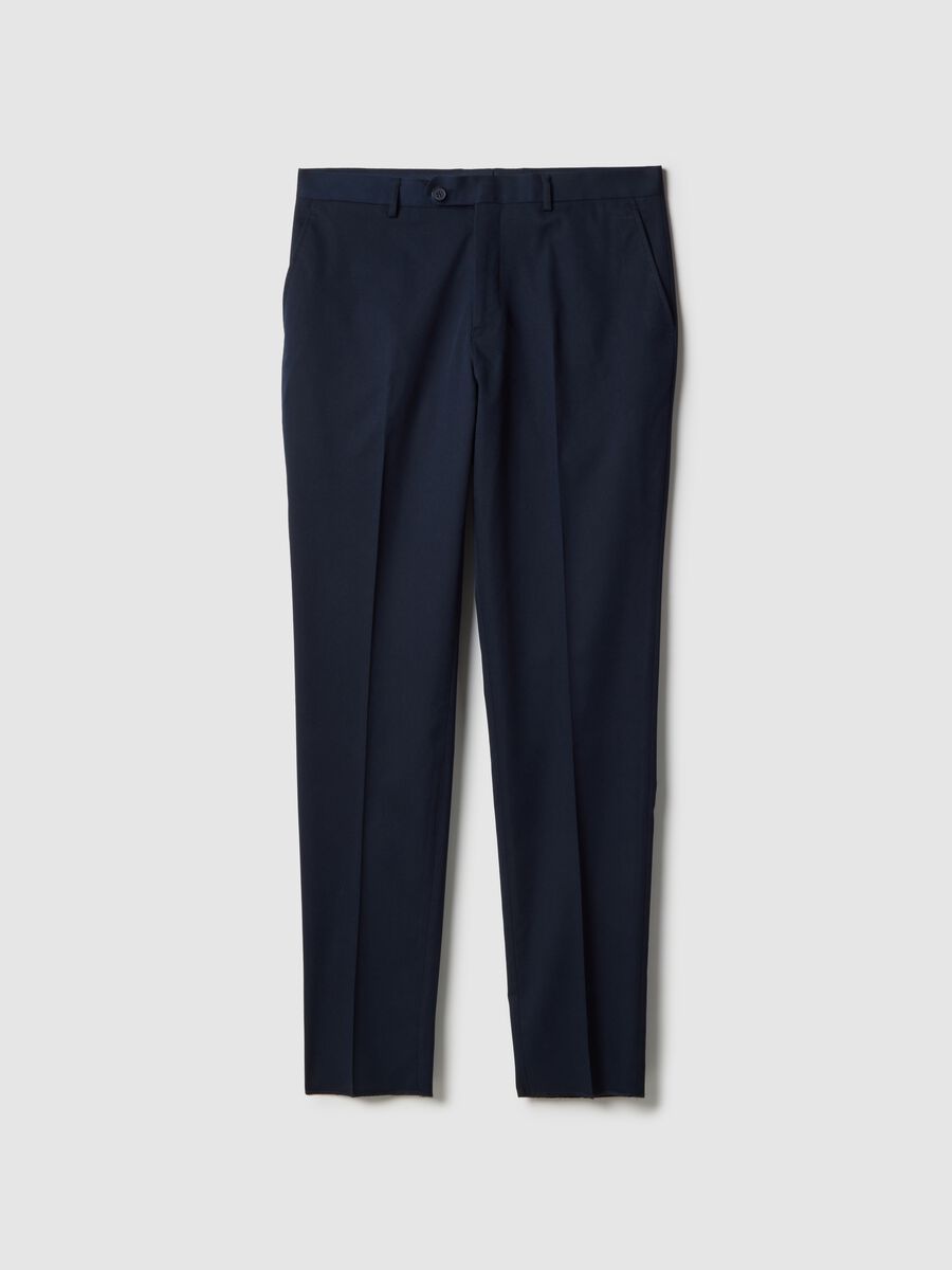 Classic Blue Regular Fit Trousers_4