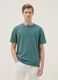 Green short-sleeve regular fit T-shirt with seraphim neck_0