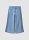 Hellblaue Wide-Leg-Jeans aus reiner Baumwolle f&uuml;r M&auml;dchen_0