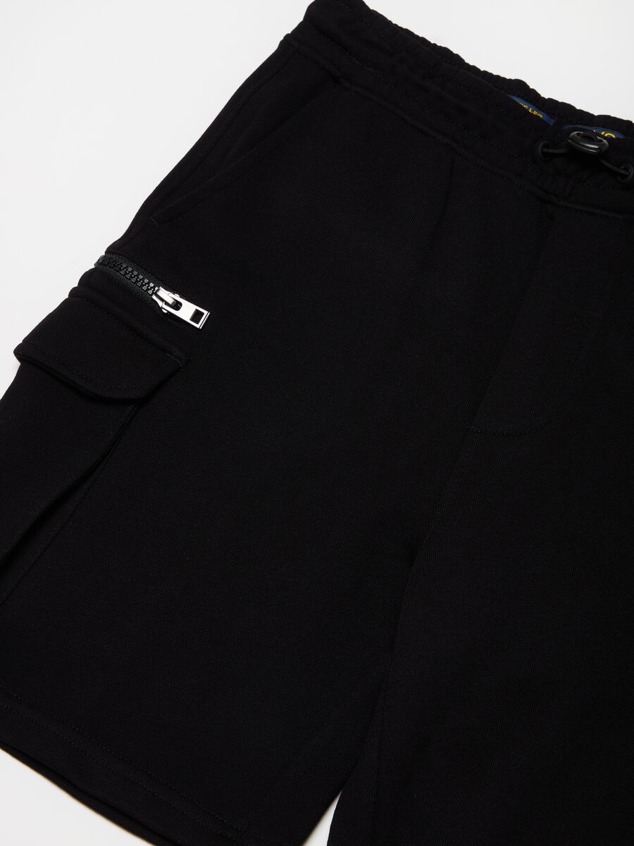 Shorts cargo in French Terry con coulisse_2