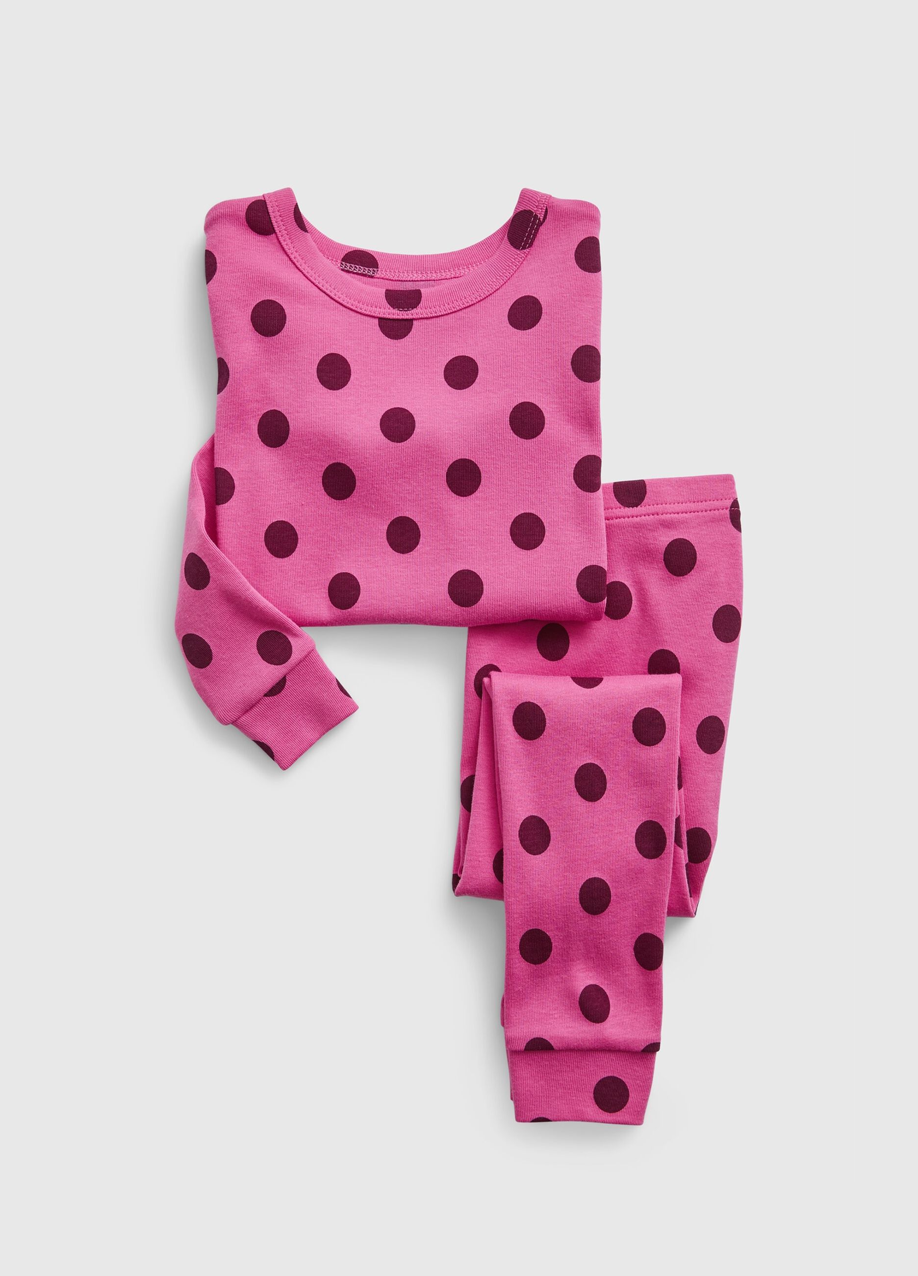 Pyjamas with polka dots print