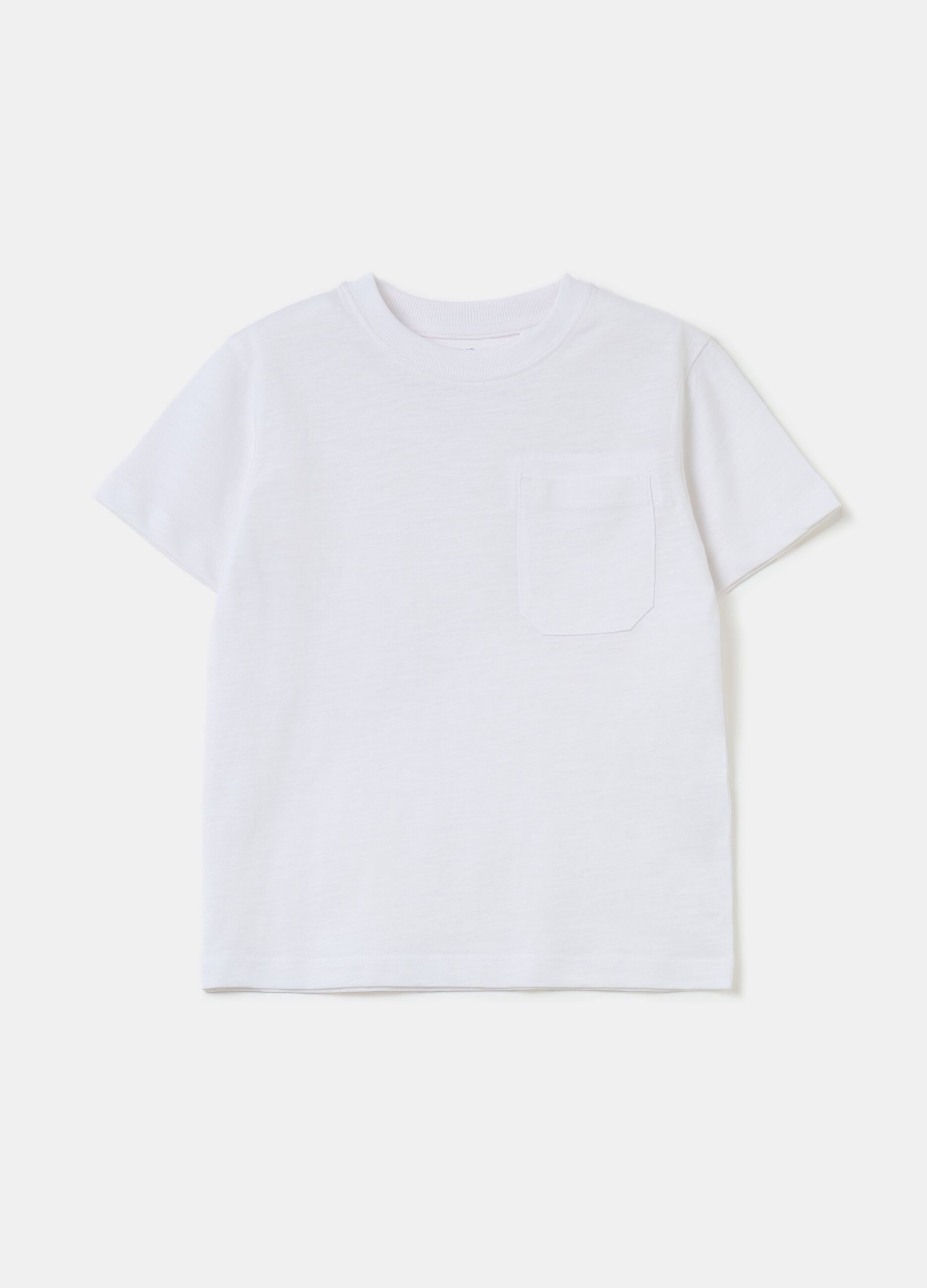 Camiseta de algodón con bolsillo