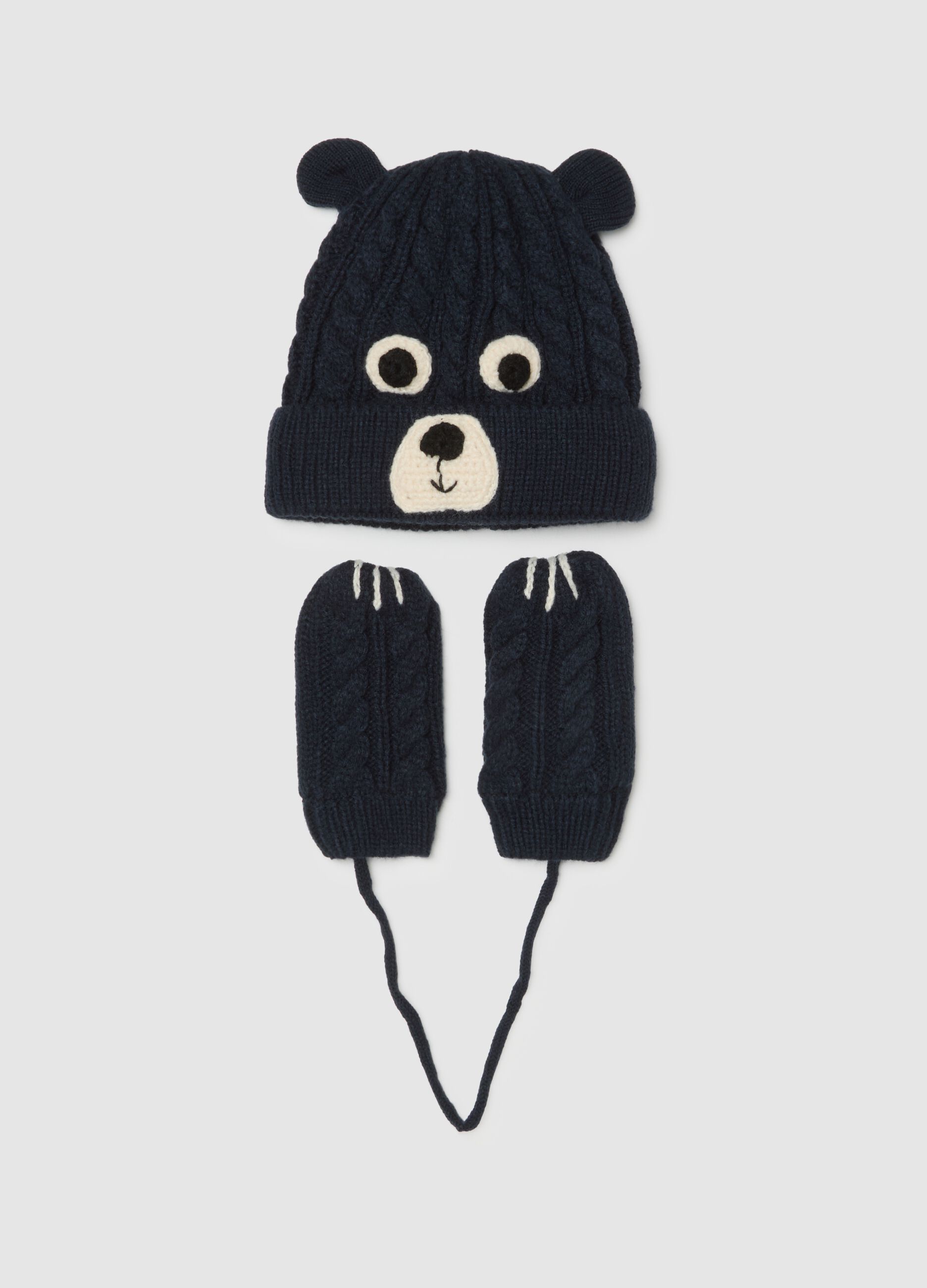 Multicolour children's hat with ears