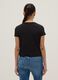 Black Viscose Stretch Short Sleeve T-shirt_1
