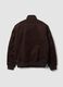Bomber marrone in puro cotone imbottito regular fit a coste_2