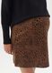 Animal print brown maternity skirt in knitted fabric_2