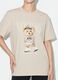 Beige relaxed-fit pure cotton T-shirt with teddy print_2