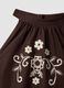 Brown pure cotton blouse regular fit with floral embroidery_5