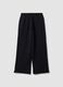 Schwarze Jogger aus reiner Baumwolle mit elastischem Bund, Oversize-Fit_2