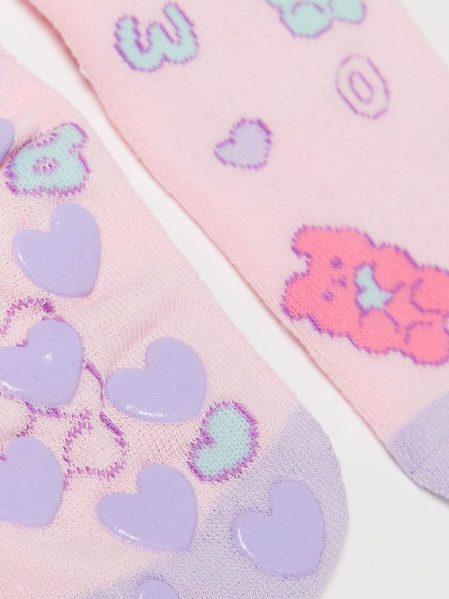 Slipper socks with teddy bears design_2