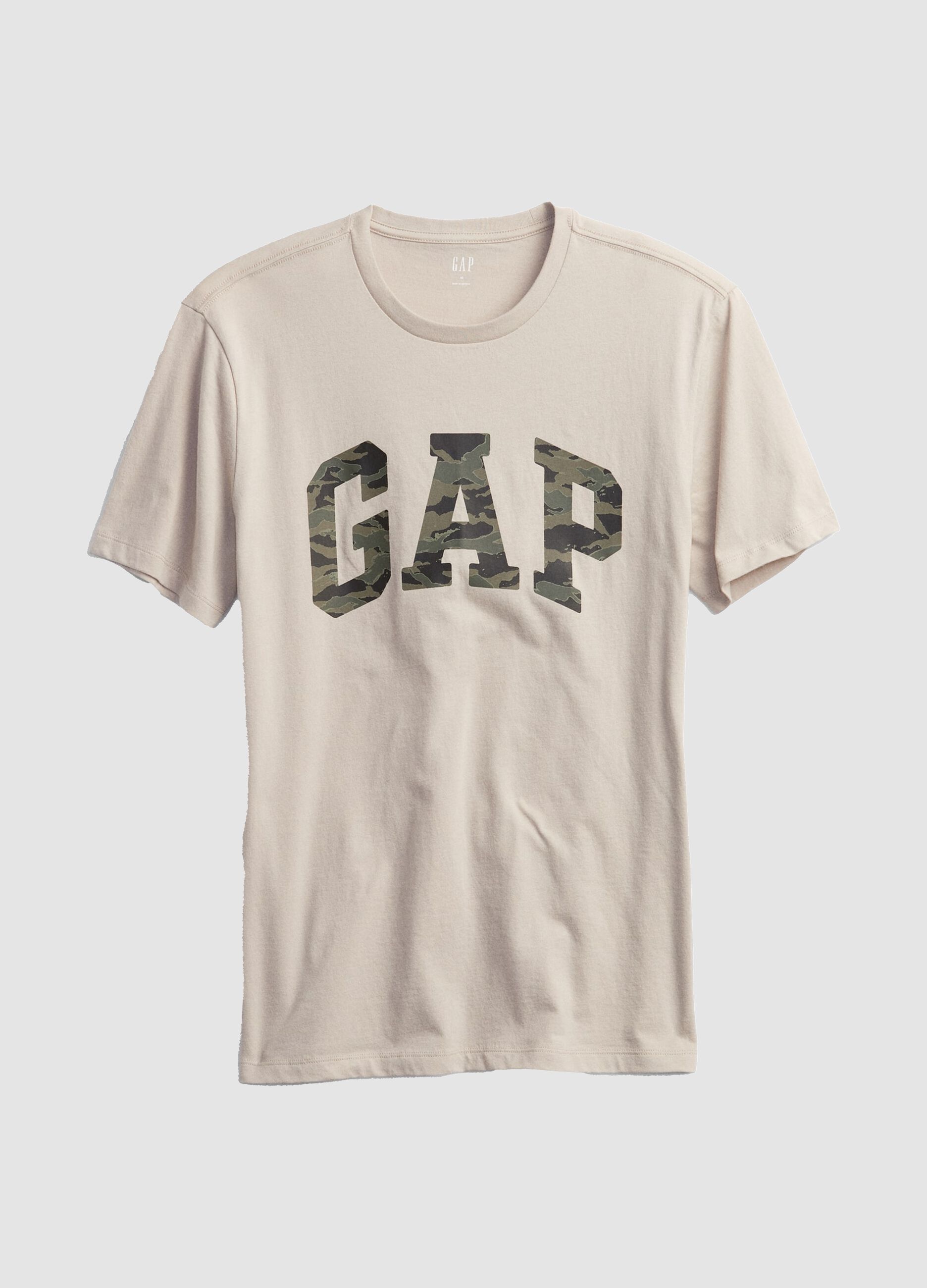 T-shirt con stampa logo camouflage