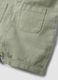 Green pure cotton set with short dungarees and printed T-shirt for babies_2