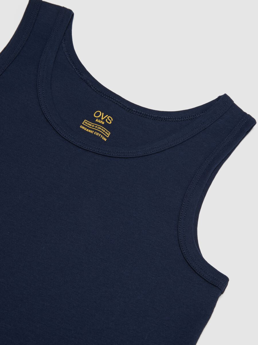 Twin pack of multicolour pure cotton vests for boys with regular fit_3