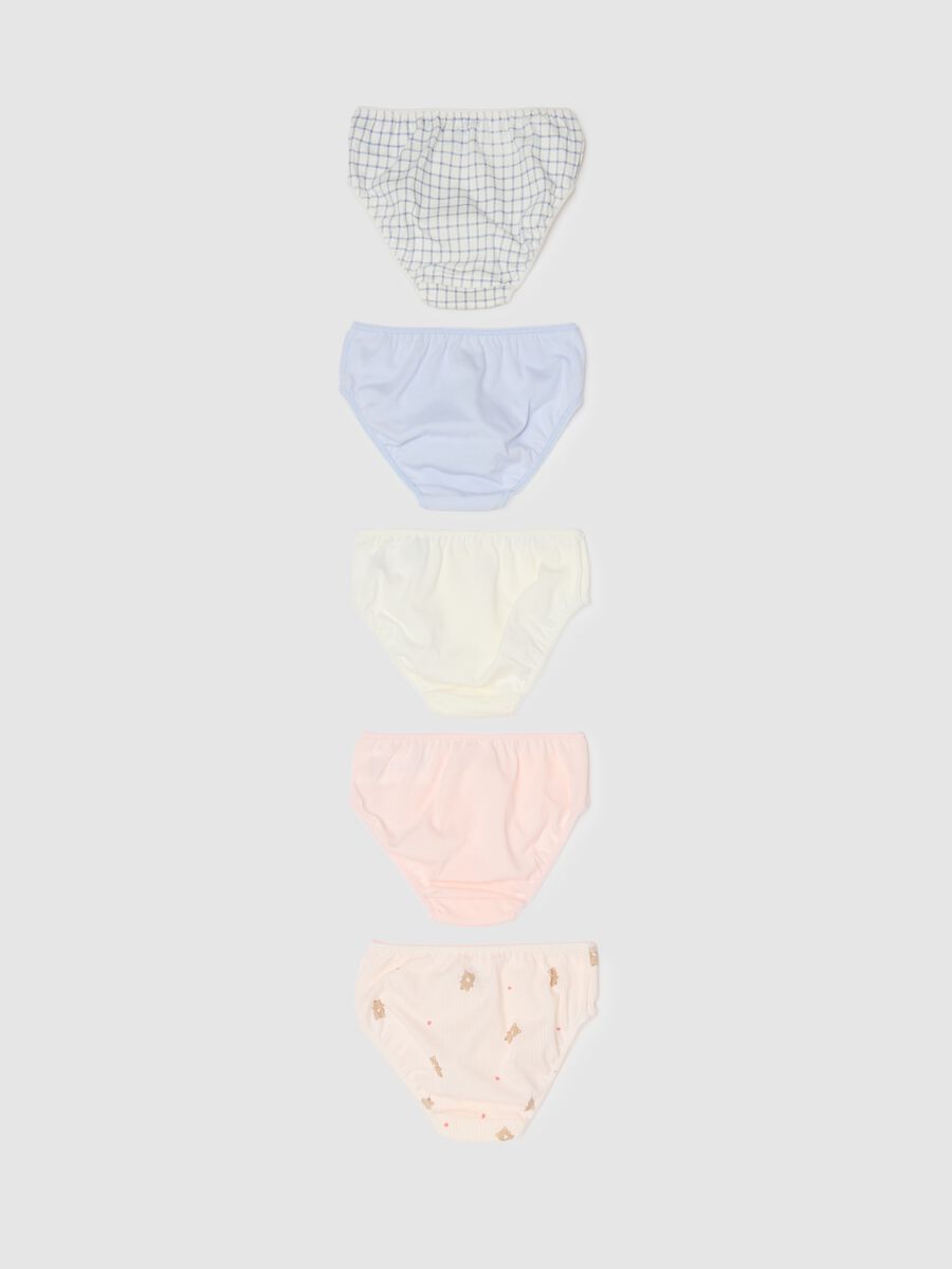 Multipack of multicoloured pure cotton knickers for babies_1