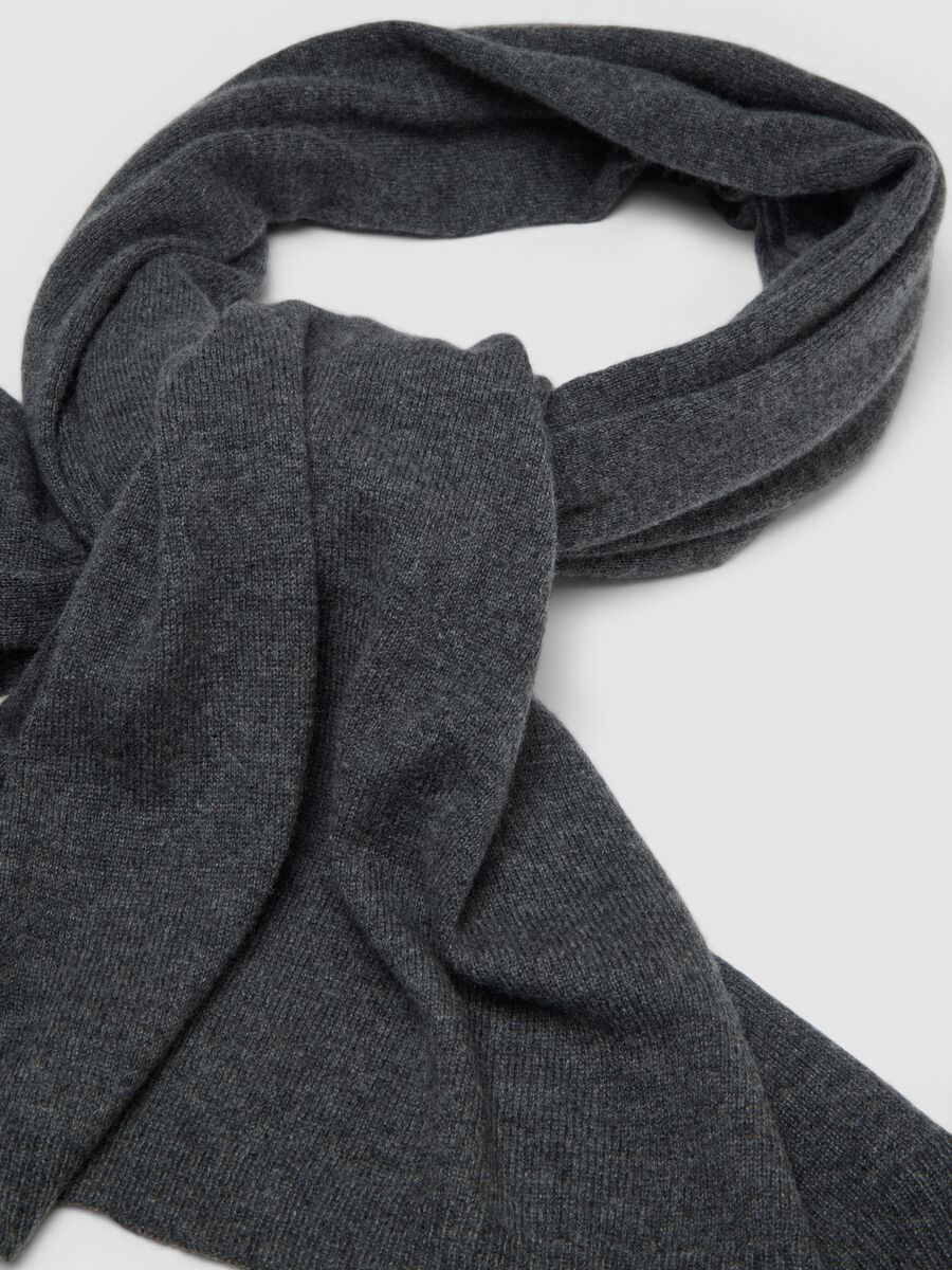 Grey pure cashmere scarf_2