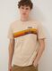 Beige pure cotton regular fit T-shirt with print_3