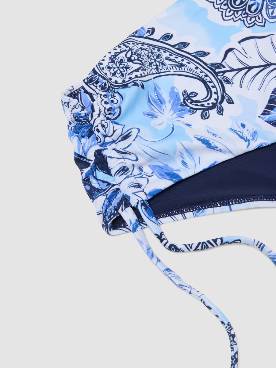 Blue bikini bottoms in stretch fabric with side ties_5